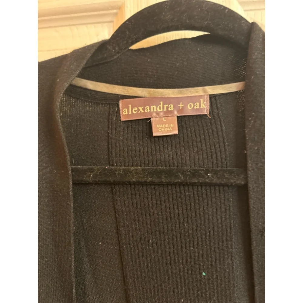 Women's Alexandra + Oak Cardigan Size L Black - Picture 5 of 6